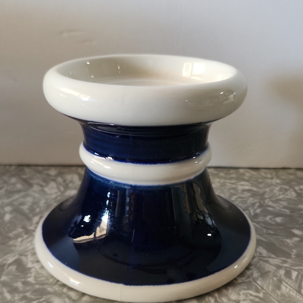 Classic Navy and White Candle Holder - Picture 3 of 7
